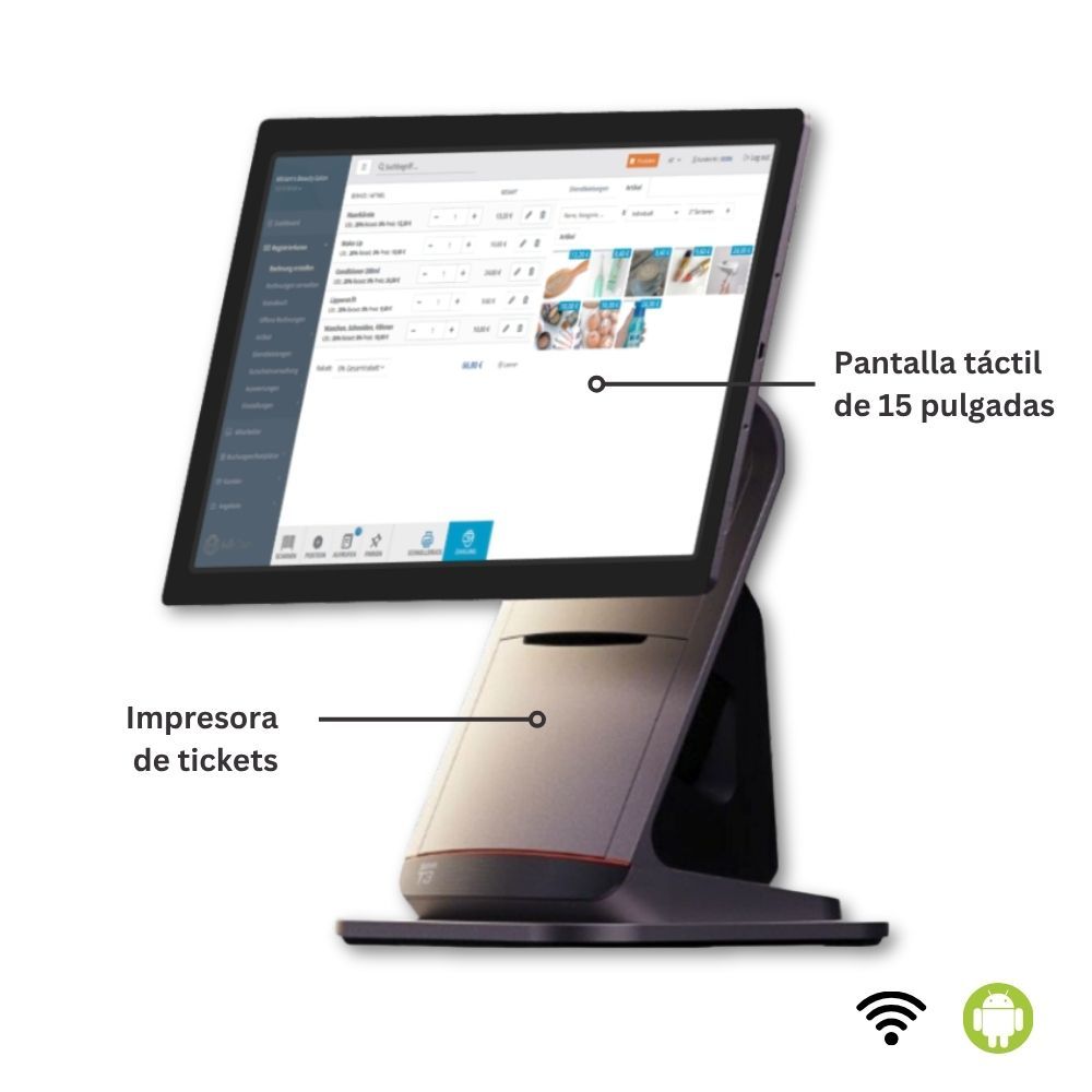 helloPOS: terminal de punto de venta TPV Android con impresora y pantalla táctil para el cajero