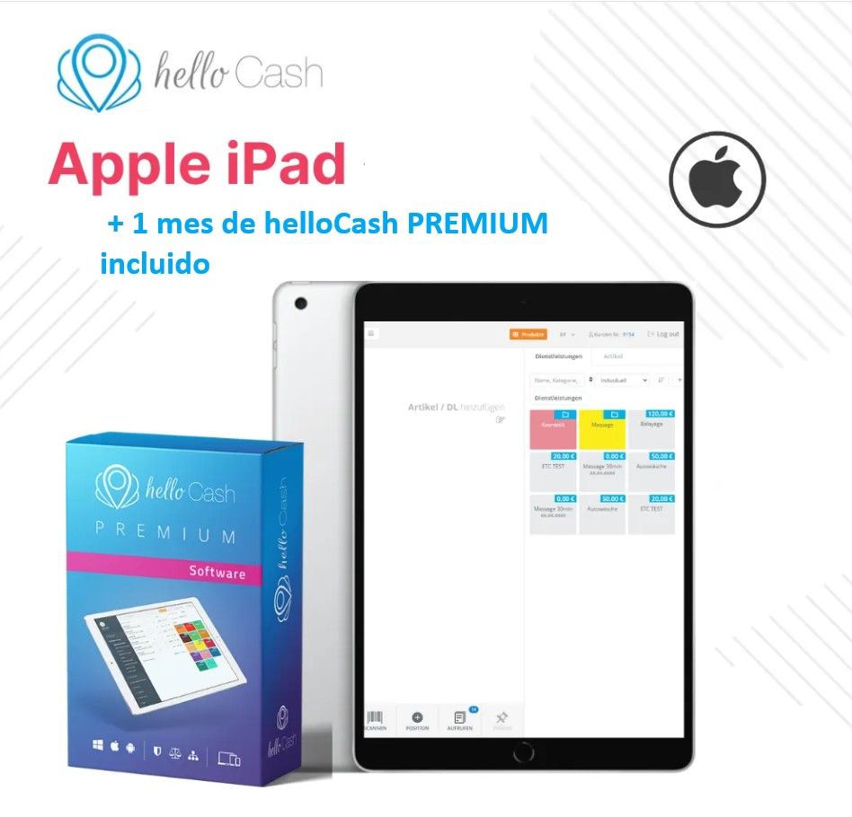  iPad Apple de 11” con 1 mes de helloCash Premium