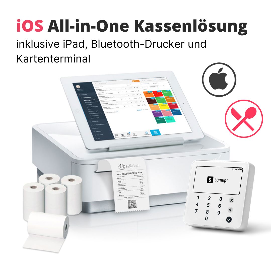 iPad All-in-One-Kasse GASTRO inkl. iPad, Drucker und Kartenterminal