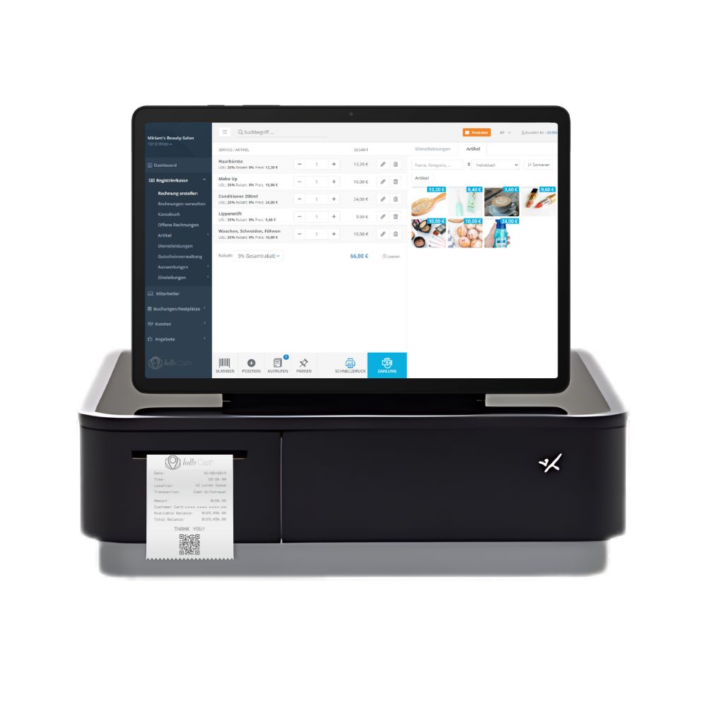 Bluetooth-Drucker & Kassen-Kombination Star mPOP™, schwarz